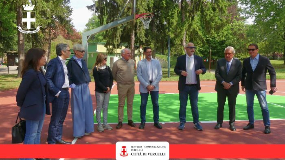 Inaugurati i lavori al parco Camana di Vercelli